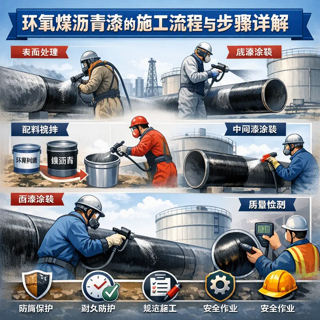 环氧煤沥青漆的施工流程与步骤详解